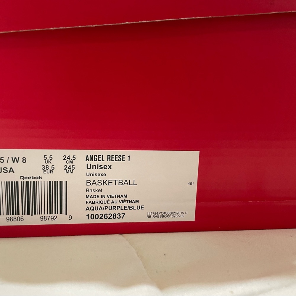 Reebok Unisex Angel Reese 1 Athletic Sneakers size M6.5 W8 - Picture 9 of 11